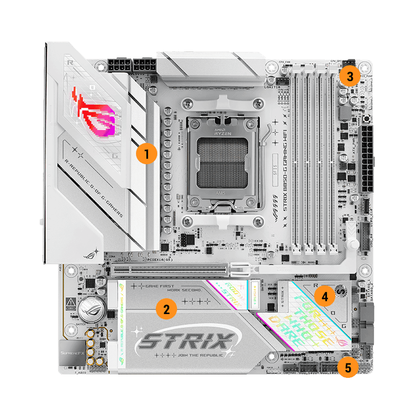 ASUS ROG STRIX B850-G GAMING WIFI AM5 ATX Motherboard صورة رقم 2