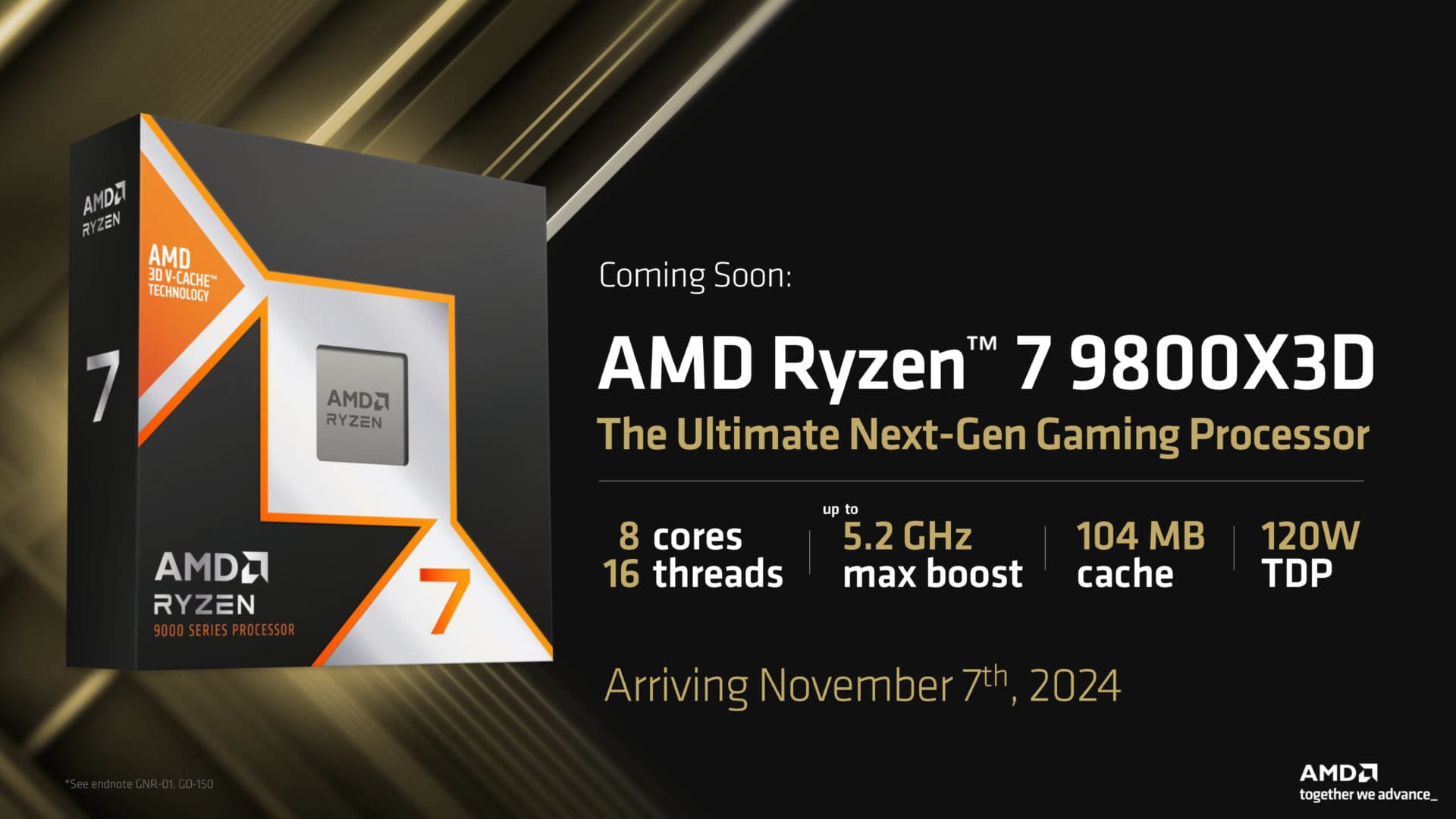 AMD Ryzen 7 9800X3D Desktop Processor صورة رقم 1