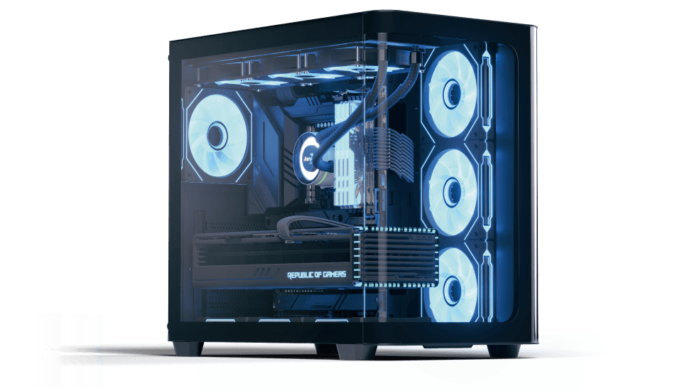 AeroCool P500C Mid-Tower Gaming Case and PSU Lux Pro 750W Bronze صورة رقم 1